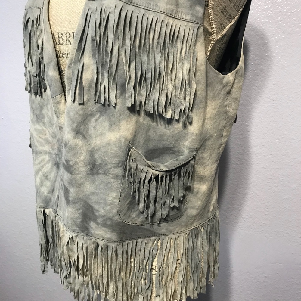 Vintage Faux Suede Fringe Vest